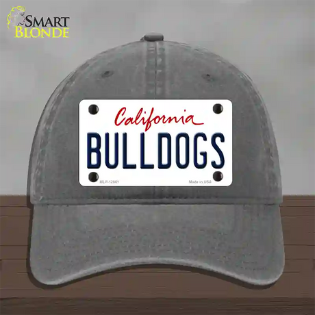 Bulldogs Novelty License Plate Hat Unconstructed Cotton / Charcoal