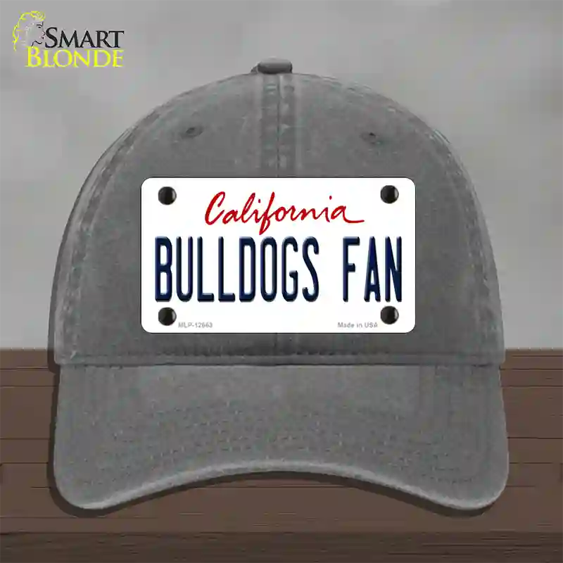 Bulldogs Fan Novelty License Plate Hat Unconstructed Cotton / Charcoal