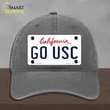 Go USC Novelty License Plate Hat Unconstructed Cotton / Charcoal