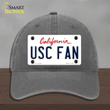 USC Fan Novelty License Plate Hat Unconstructed Cotton / Charcoal