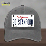 Go Stanford Novelty License Plate Hat Unconstructed Cotton / Charcoal