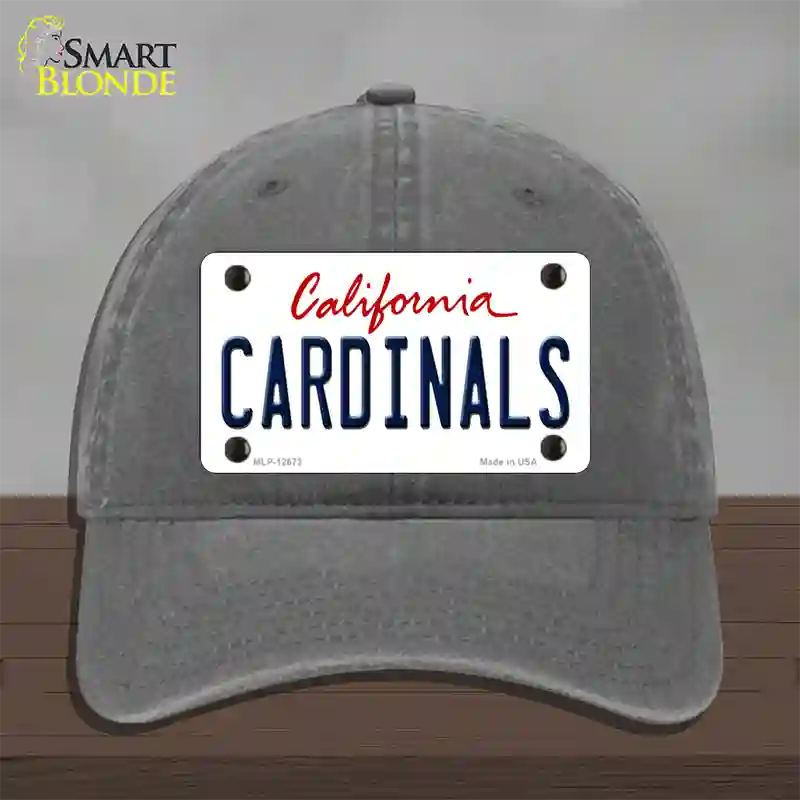 Cardinals Novelty License Plate Hat Unconstructed Cotton / Charcoal