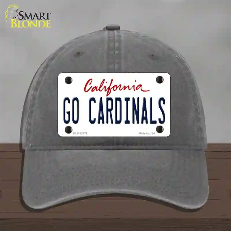 Go Cardinals Novelty License Plate Hat Unconstructed Cotton / Charcoal