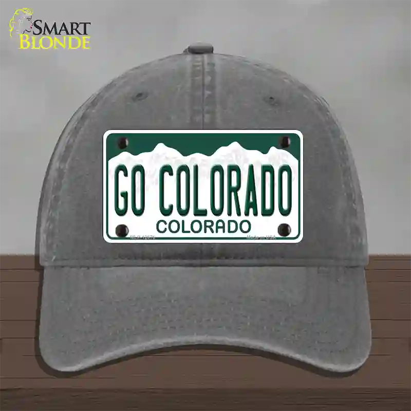 Go Colorado Novelty License Plate Hat Unconstructed Cotton / Charcoal