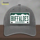 Buffaloes Novelty License Plate Hat Unconstructed Cotton / Charcoal