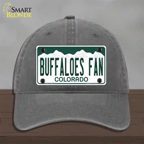 Buffaloes Fan Novelty License Plate Hat Unconstructed Cotton / Charcoal