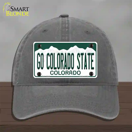 Go Colorado State Novelty License Plate Hat Unconstructed Cotton / Charcoal