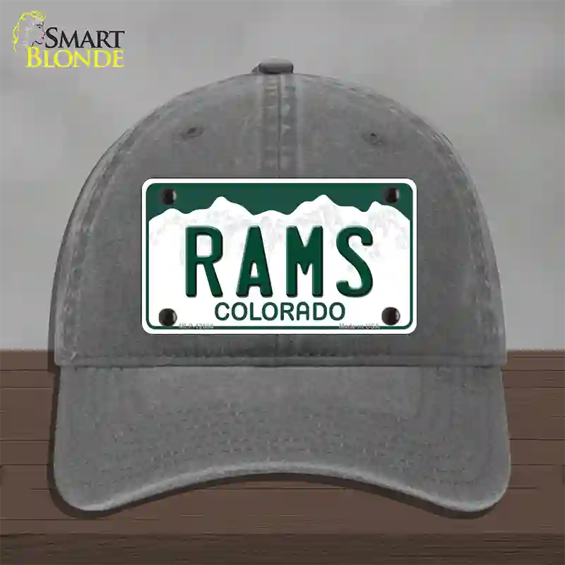 Rams Novelty License Plate Hat Unconstructed Cotton / Charcoal