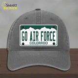 Go Air Force Novelty License Plate Hat Unconstructed Cotton / Charcoal