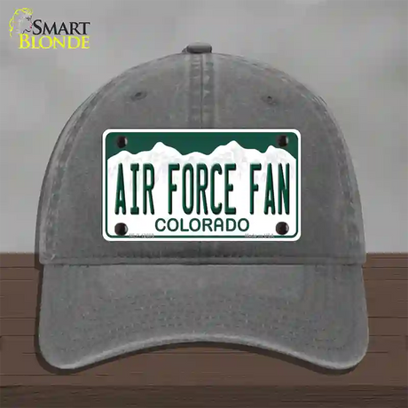 Air Force Fan Novelty License Plate Hat Unconstructed Cotton / Charcoal