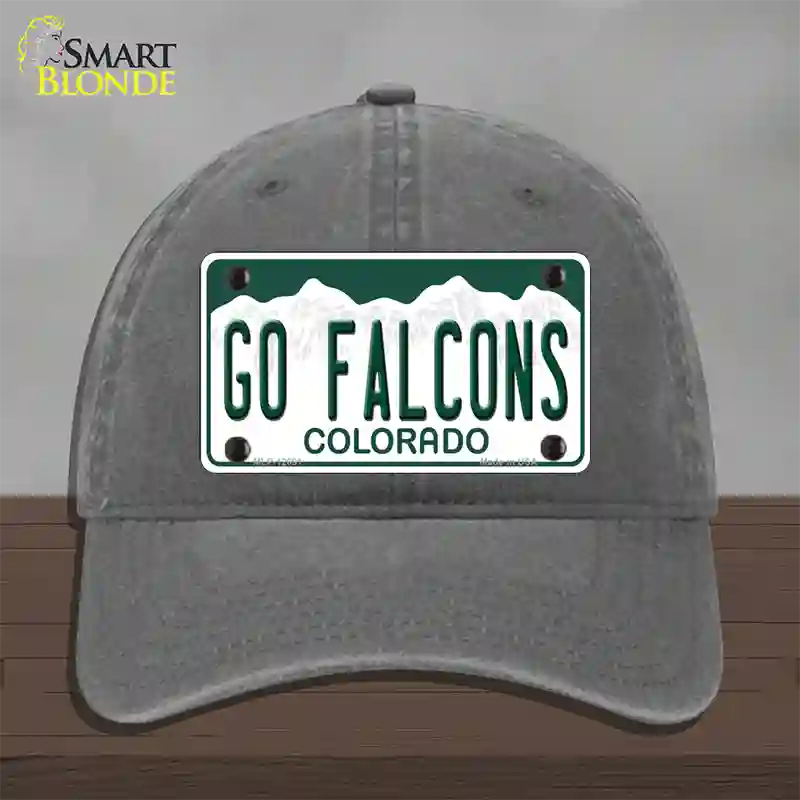 Go Falcons Novelty License Plate Hat Unconstructed Cotton / Charcoal