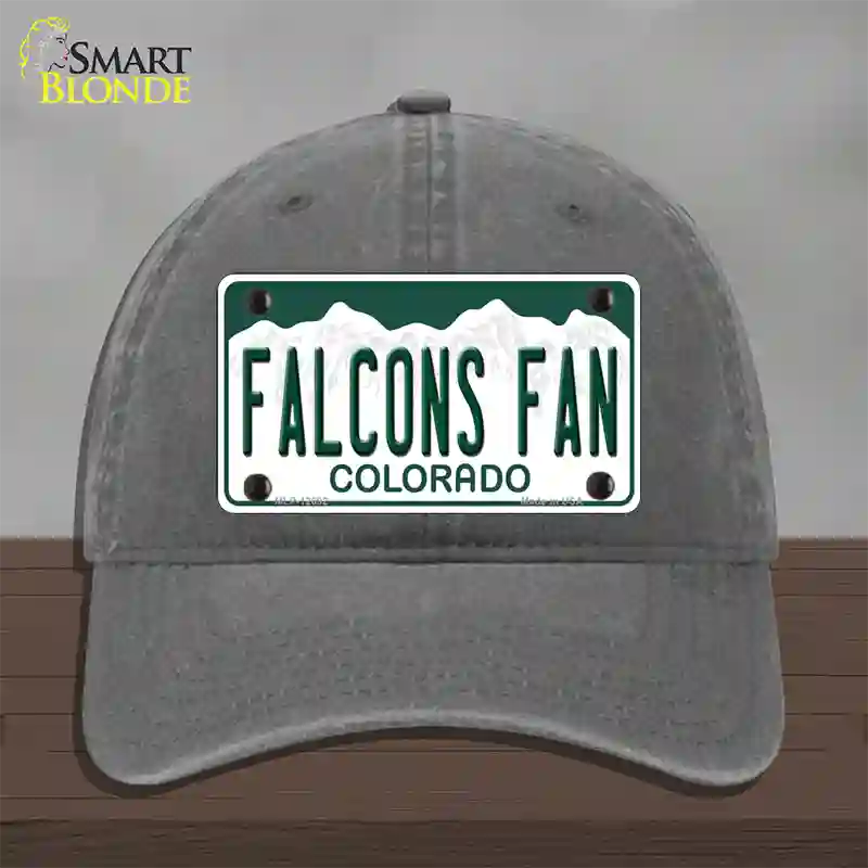 Falcons Fan Novelty License Plate Hat Unconstructed Cotton / Charcoal