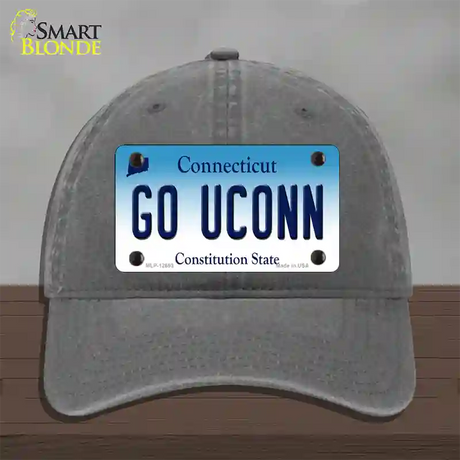 Go UConn Novelty License Plate Hat Unconstructed Cotton / Charcoal