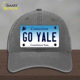 Go Yale Novelty License Plate Hat Unconstructed Cotton / Charcoal