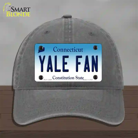 Yale Fan Novelty License Plate Hat Unconstructed Cotton / Charcoal