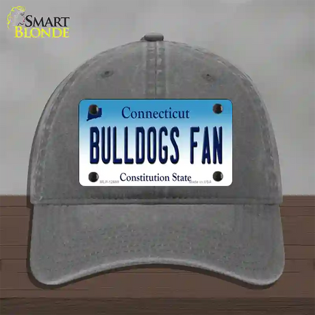 Bulldogs Fan Connecticut Novelty License Plate Hat Unconstructed Cotton / Charcoal