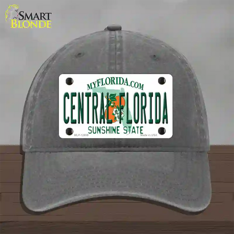 Central Florida Novelty License Plate Hat Unconstructed Cotton / Charcoal