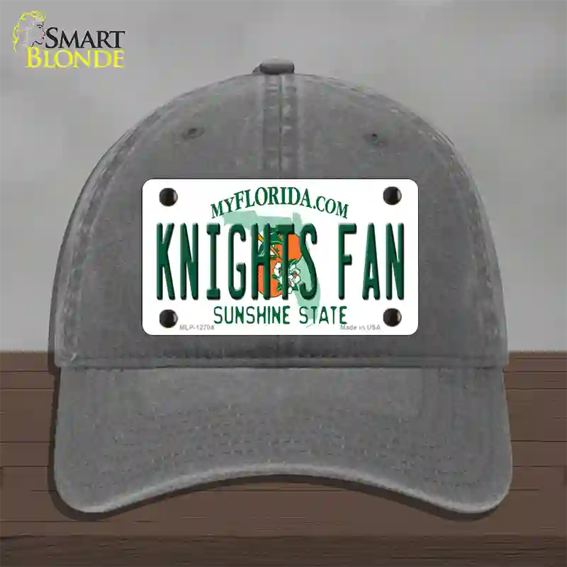 Knights Fan Novelty License Plate Hat Unconstructed Cotton / Charcoal