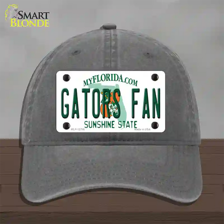 Gators Fan Novelty License Plate Hat Unconstructed Cotton / Charcoal