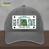 Go Florida State Novelty License Plate Hat Unconstructed Cotton / Charcoal