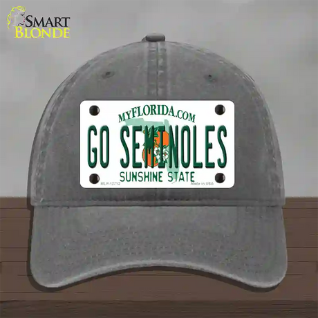 Go Seminoles Novelty License Plate Hat Unconstructed Cotton / Charcoal