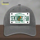 Seminoles Fan Novelty License Plate Hat Unconstructed Cotton / Charcoal