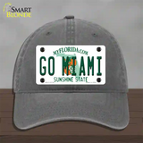 Go Miami Novelty License Plate Hat Unconstructed Cotton / Charcoal