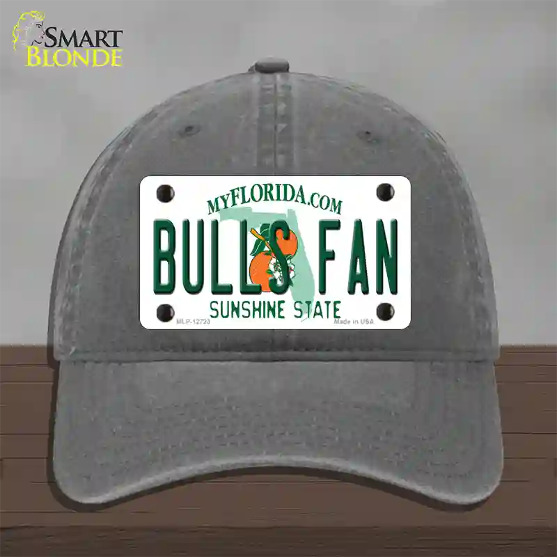 Bulls Fan Novelty License Plate Hat Unconstructed Cotton / Charcoal