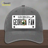 Georgia Fan Novelty License Plate Hat Unconstructed Cotton / Charcoal