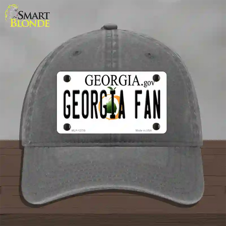 Georgia Fan Novelty License Plate Hat Unconstructed Cotton / Charcoal