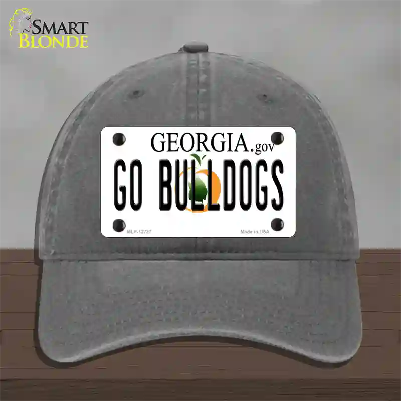 Go Bulldogs Georgia Novelty License Plate Hat Unconstructed Cotton / Charcoal