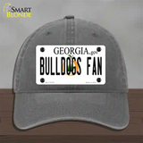 Bulldogs Fan Georgia Novelty License Plate Hat Unconstructed Cotton / Charcoal