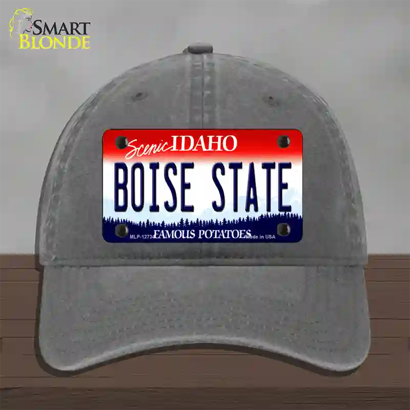 Boise State Novelty License Plate Hat Unconstructed Cotton / Charcoal