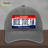 Boise State Fan Novelty License Plate Hat Unconstructed Cotton / Charcoal