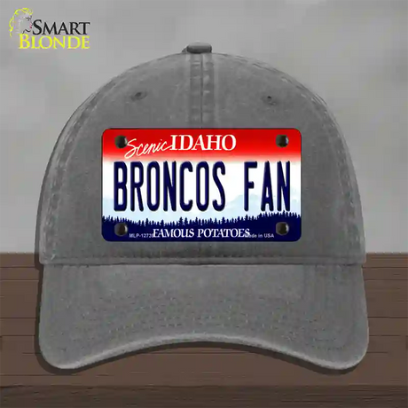 Broncos Fan Novelty License Plate Hat Unconstructed Cotton / Charcoal