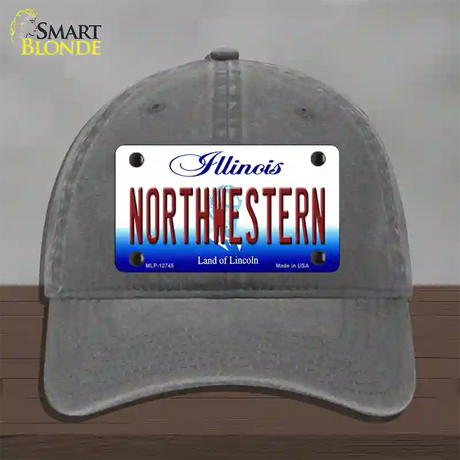 Northwestern Novelty License Plate Hat Unconstructed Cotton / Charcoal