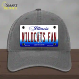 Wildcats Fan Illinois Novelty License Plate Hat Unconstructed Cotton / Charcoal