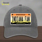 Indiana Fan Novelty License Plate Hat Tag Unconstructed Cotton / Charcoal