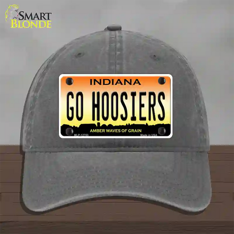 Go Hoosiers Novelty License Plate Hat Tag Unconstructed Cotton / Charcoal