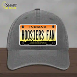 Hoosiers Fan Novelty License Plate Hat Tag Unconstructed Cotton / Charcoal