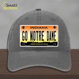 Go Notre Dame Novelty License Plate Hat Tag Unconstructed Cotton / Charcoal