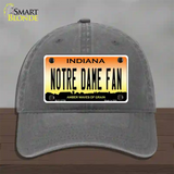 Notre Dame Fan Novelty License Plate Hat Tag Unconstructed Cotton / Charcoal