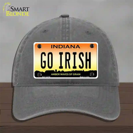 Go Irish Novelty License Plate Hat Tag Unconstructed Cotton / Charcoal