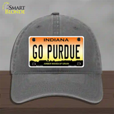 Go Purdue Novelty License Plate Hat Tag Unconstructed Cotton / Charcoal