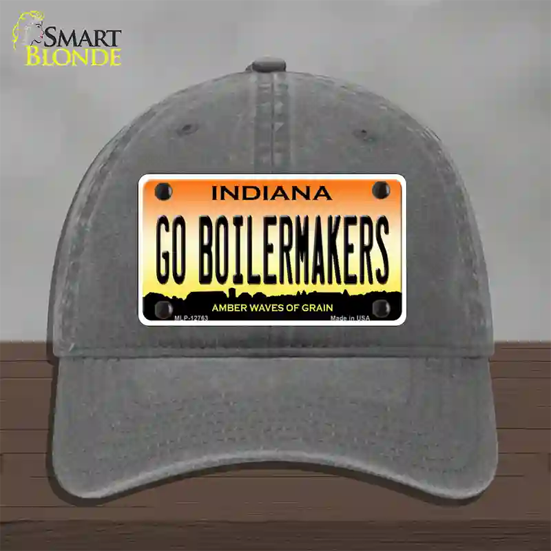 Go Boilermakers Novelty License Plate Hat Tag Unconstructed Cotton / Charcoal