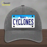 Cyclones Novelty License Plate Hat Tag Unconstructed Cotton / Charcoal