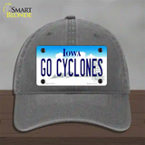 Go Cyclones Novelty License Plate Hat Tag Unconstructed Cotton / Charcoal