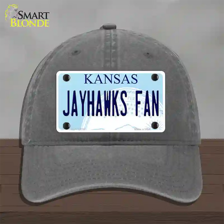 Jayhawks Fan Novelty License Plate Hat Tag Unconstructed Cotton / Charcoal