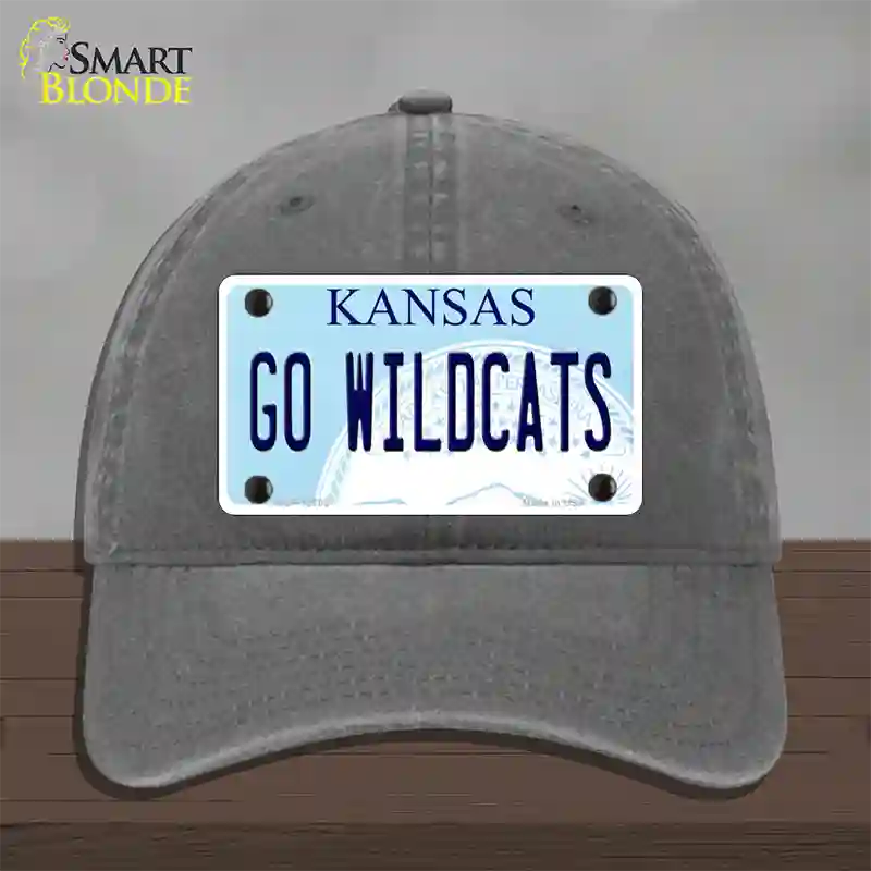 Go Wildcats Kansas Novelty License Plate Hat Tag Unconstructed Cotton / Charcoal