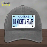 Go Wichita State Novelty License Plate Hat Tag Unconstructed Cotton / Charcoal